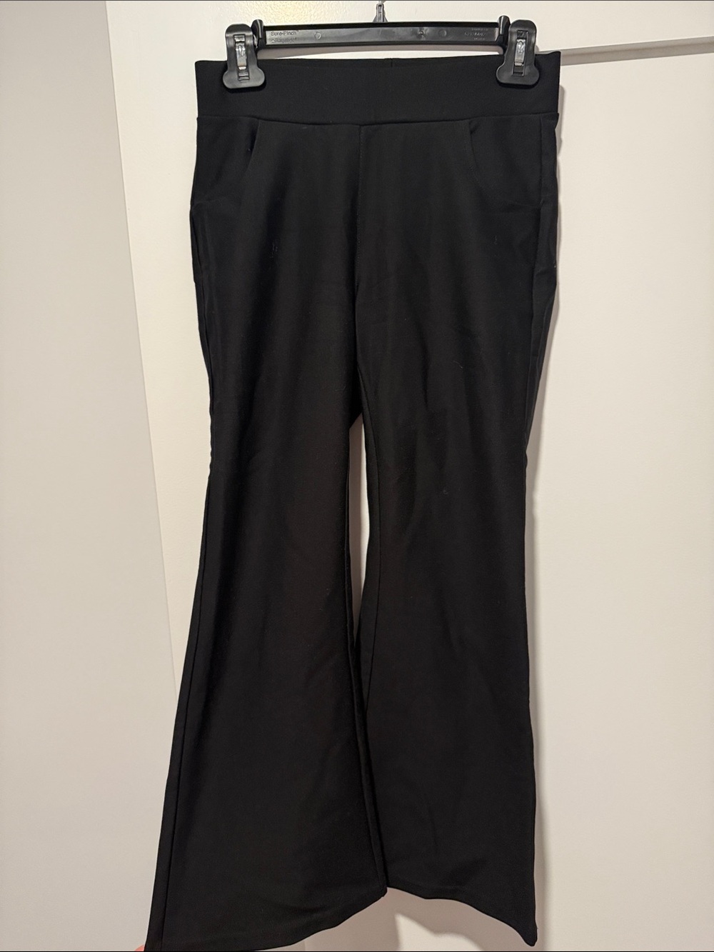 Black Flared Ponte Pants
